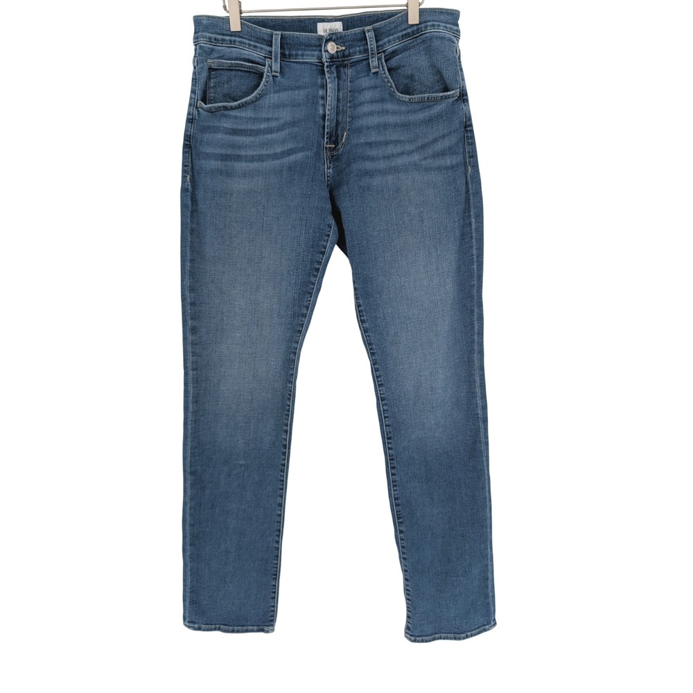 Hudson Byron Slim Straight Jeans Mens 32 Medium Blue Stretch Denim Classic Urban